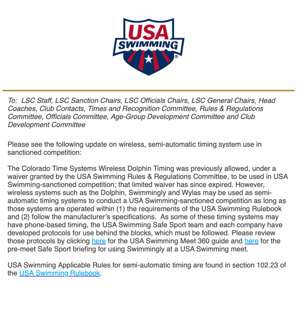 Swimmingly USA Swimming Sanctioned Meets Swimmingly USA Swimming Sanctioned Meets