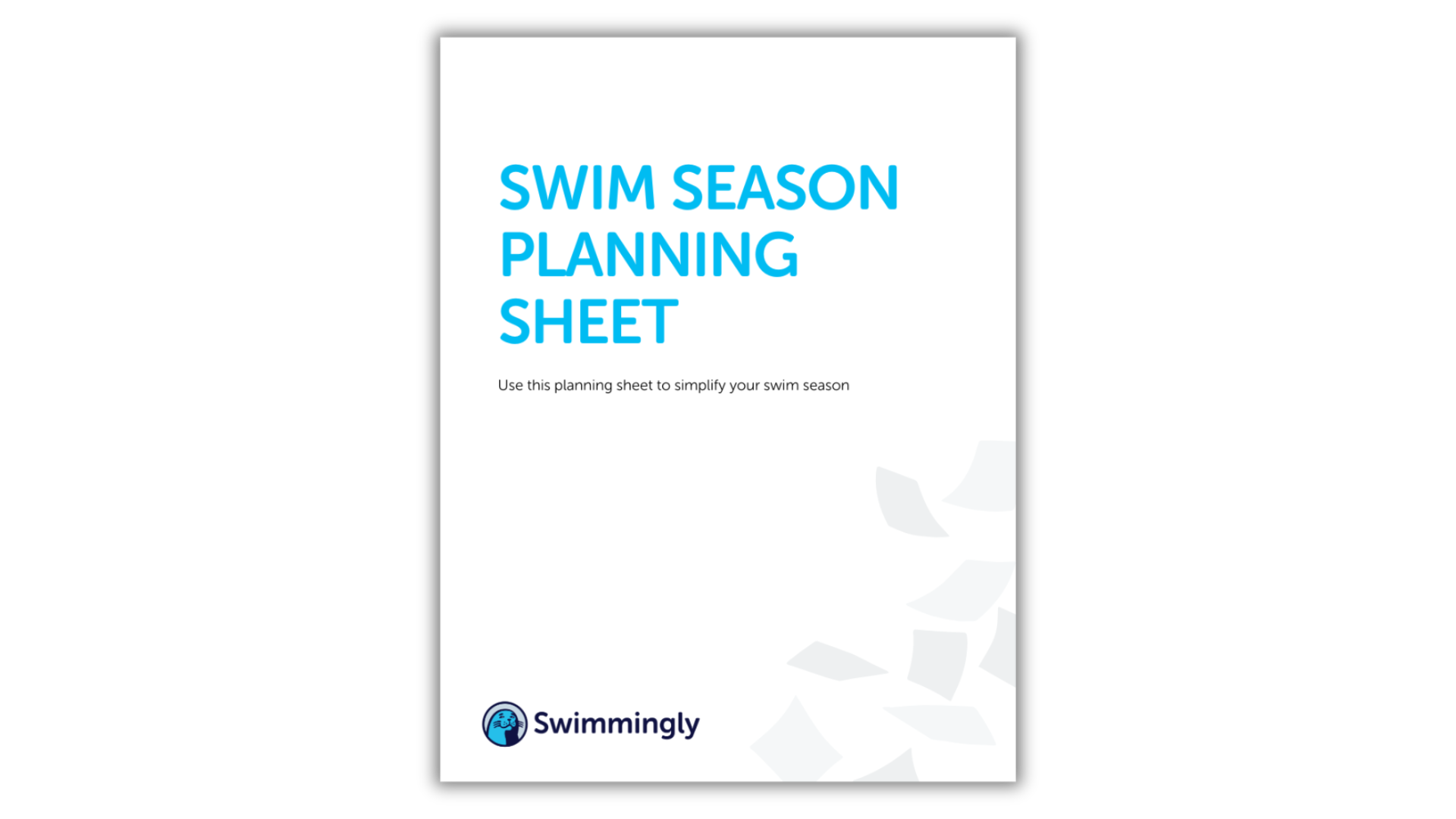 Swim Season Planning Sheet