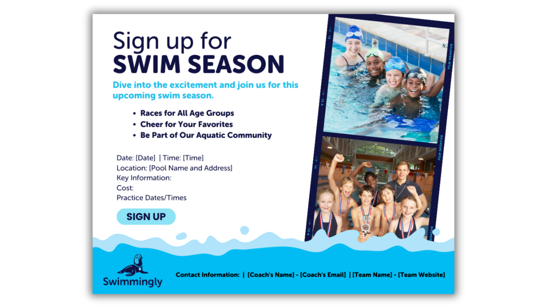 Swim Season Sign-Up Flyer